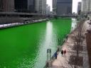 Chicago River dyed green for St. Patrick’s Day