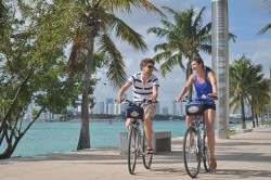 Couple Biking on Key Biscayne