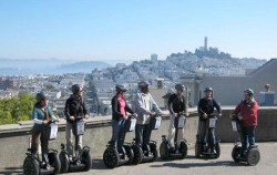 People on a segway tour overlooking San Francisco