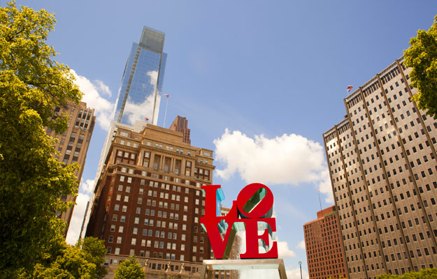 Love Park Philadelphia Cityscape