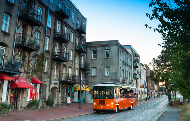 Savannah Trolley River Street