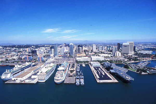 San Diego USS Midway Museum Aerial View